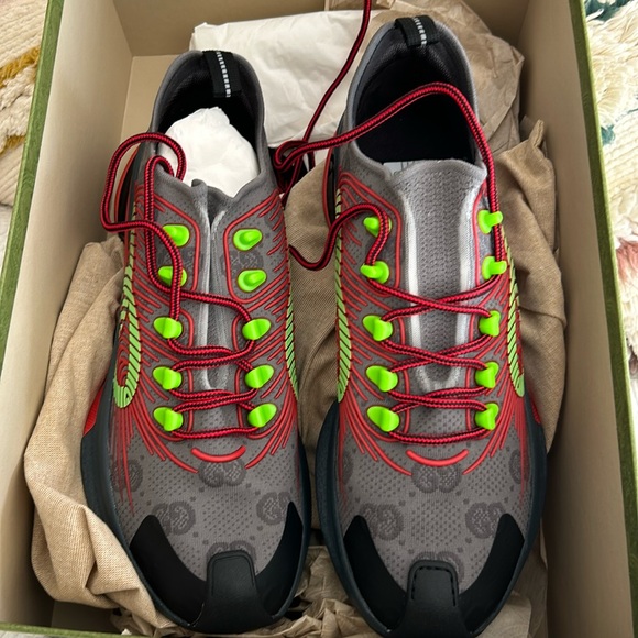 NWT Gucci Technical Knit GG Run Sneaker - Men’s 11.5 - Picture 1 of 5
